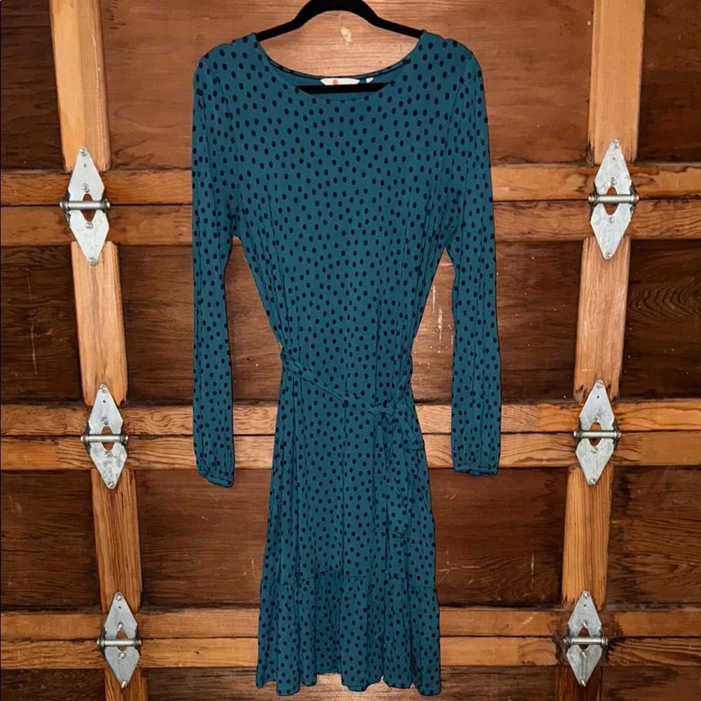Boden green Long Sleeve Crew Neck Dress - Picture 1 of 5